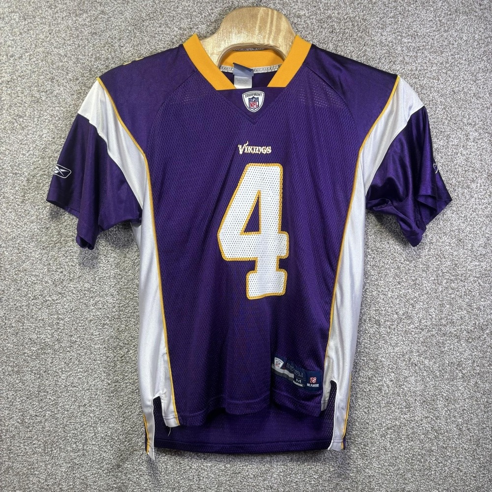 Reebok NFL Minnesota Vikings Brett Favre 4 Jersey Purple Mens Medium 7000A